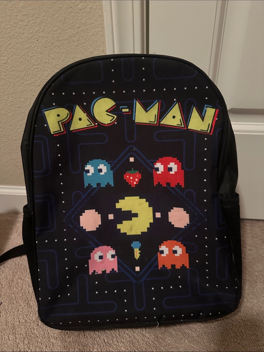 Black Pixel Art Backpack - Official Game Logo PAC-MAN